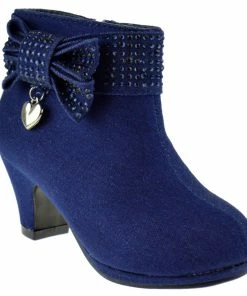 Bella Marie Graciela-6 Girls Heeled Zipper Ankle Boot