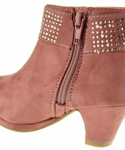 Bella Marie Graciela-6 Girls Heeled Zipper Ankle Boot