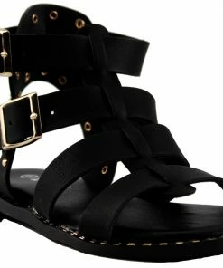 Link Tasty 17k Little Girls Caged Buckle Flat Sandals