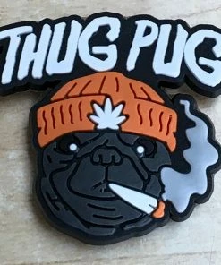 Thug Pug Rubber Shoe Charms
