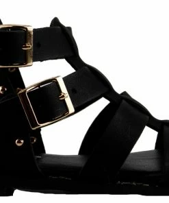 Link Tasty 17k Little Girls Caged Buckle Flat Sandals