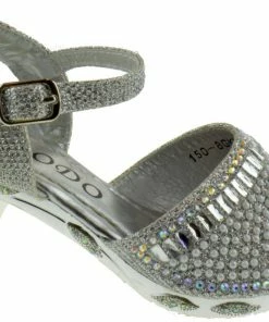 Lucita Girl's 150-8GKM Little Girls Rhinestone Dress Sandals