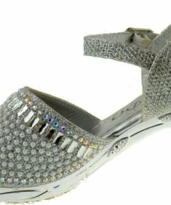 Lucita Girl's 150-8GKM Little Girls Rhinestone Dress Sandals