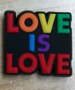 Love Is Love Rubber Shoe Charms