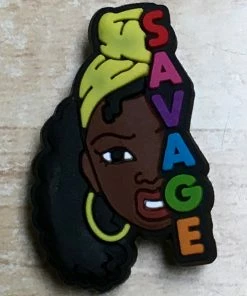 Savage Woman Rubber Shoe Charms