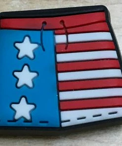 American Flag Shorts Rubber Shoe Charms