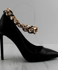 SHOE BARGAIN WAREHOUSE (WWW.SBWSHOES.COM) Condition 20 Women's Ankle Chain Pointed Toe Pumps