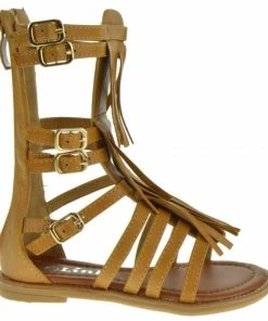 Link Savannah 3KA Baby Girls Gladiator Flat Zip Up Sandals