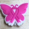 Breast Cancer Awareness Butterfly Rubber Shoe Charms