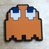 Orange PacMan Ghost Rubber Shoe Charms