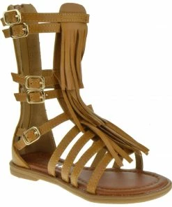 Link Savannah 3KA Baby Girls Gladiator Flat Zip Up Sandals
