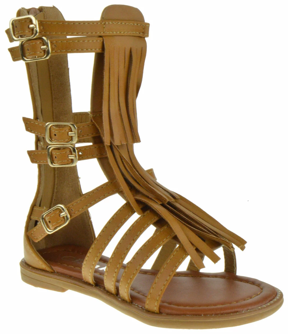 Link Savannah 3KA Baby Girls Gladiator Flat Zip Up Sandals 1 Link Savannah 3KA Baby Girls Gladiator Flat Zip Up Sandals