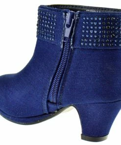 Bella Marie Graciela-6 Girls Heeled Zipper Ankle Boot