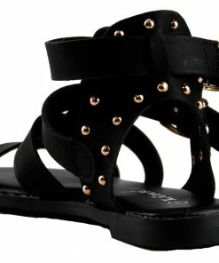 Link Tasty 17k Little Girls Caged Buckle Flat Sandals