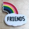 Rainbow Best Friends "Friends" Rubber Shoe Charms