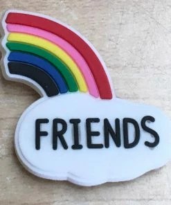 Rainbow Best Friends "Friends" Rubber Shoe Charms