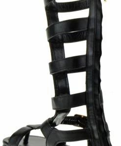 QQ Girls Ali-21-1 Baby Girls Gladiator Knee High Flat Sandals