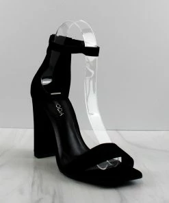 Top Moda Women's Alexis-1 Womens Opened Toe Heeled Single Strap Sandals