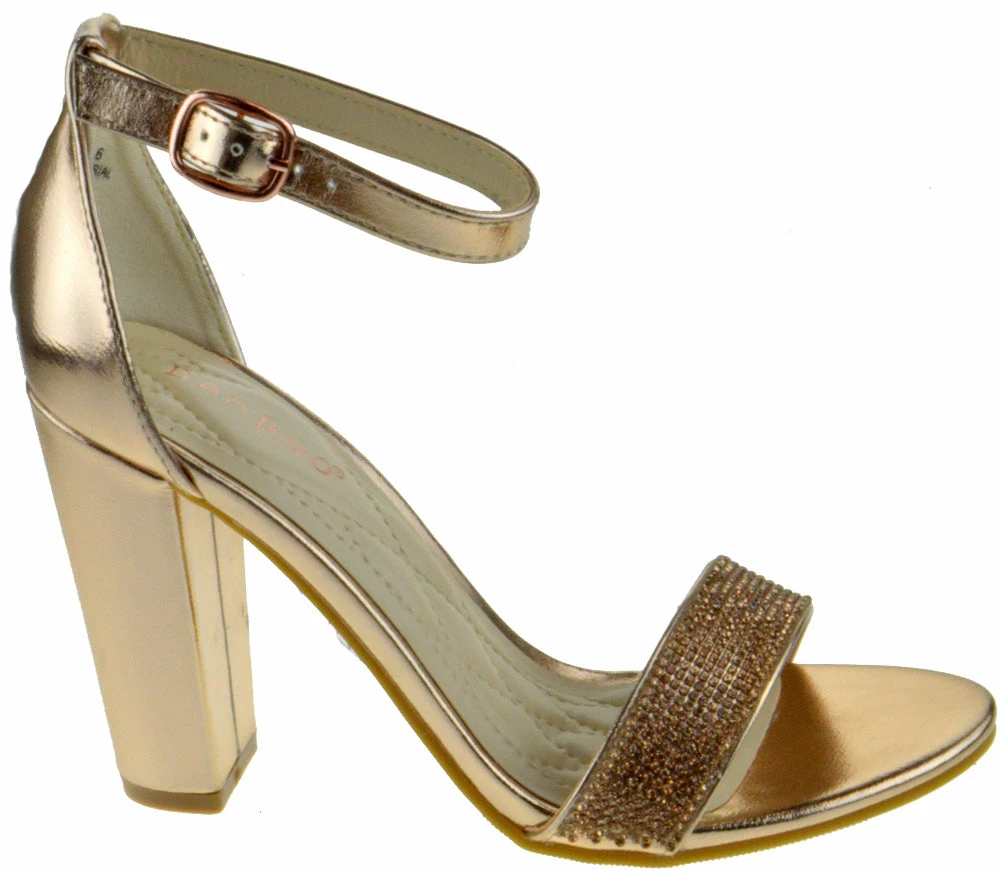 Bamboo Frenzy-54s Womens Rhinestone Strap Heeled Sandal 2 Bamboo Frenzy-54s Womens Rhinestone Strap Heeled Sandal