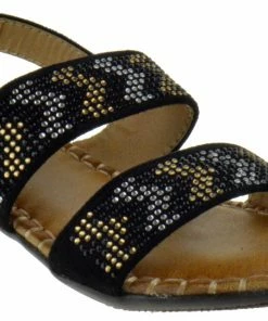 Link Proud 3k Little Girl's Double Band Rhinestone Sandals