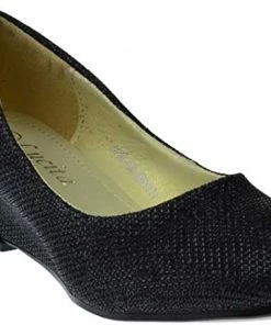 Lucita Girls Clearance A 798-100 Little Girl's Glitter Wedge Heel