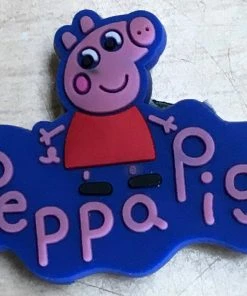 Peppa Pig Logo Rubber Shoe Charms