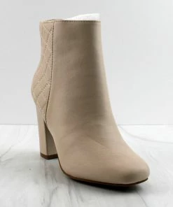 Top Guy Bond 8 Women's Cross Stitch Heeled Ankle Booties