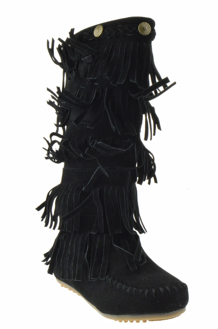 Shoes Of Soul G 32282 Girls Five Layer Moccasin Fringe Boots 1 Shoes Of Soul G 32282 Girls Five Layer Moccasin Fringe Boots
