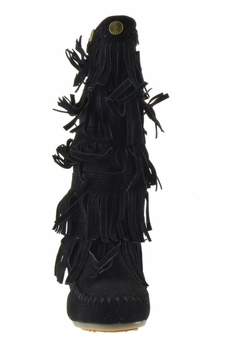Shoes Of Soul G 32282 Girls Five Layer Moccasin Fringe Boots 2 Shoes Of Soul G 32282 Girls Five Layer Moccasin Fringe Boots