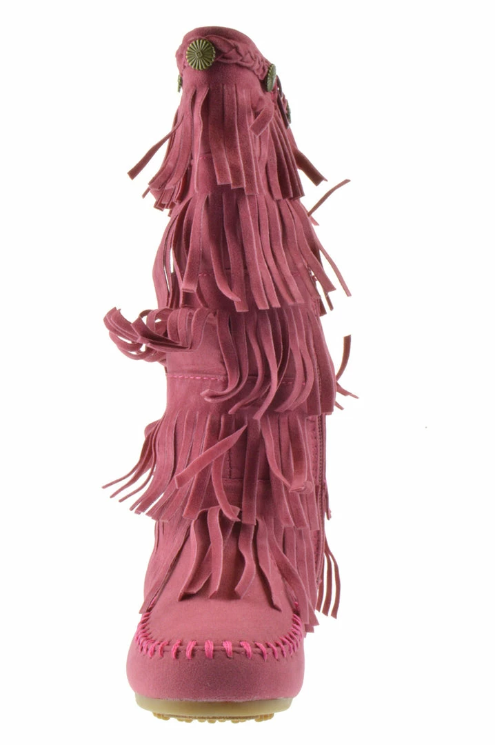 Shoes Of Soul G 32282 Girls Five Layer Moccasin Fringe Boots 5 Shoes Of Soul G 32282 Girls Five Layer Moccasin Fringe Boots