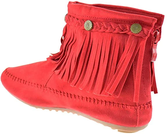 SBW Shoes Cherokee 01 Womens Fringe Moccasin Booties Women's 8 SBW Shoes Cherokee 01 Womens Fringe Moccasin Booties Women's
