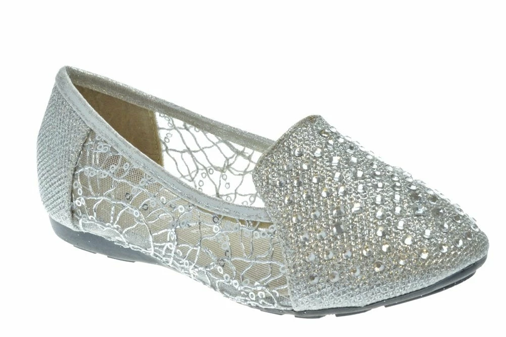 SBW Shoes LIQUIDATIONS! KD 15KM Girl's Lace And Embellished Ballet Flat 1 SBW Shoes LIQUIDATIONS! KD 15KM Girl's Lace And Embellished Ballet Flat