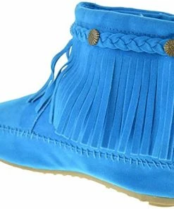 SBW Shoes Cherokee 01 Womens Fringe Moccasin Booties Women's 12 SBW Shoes Cherokee 01 Womens Fringe Moccasin Booties Women's