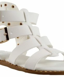 Link Tasty 17k Little Girls Caged Buckle Flat Sandals