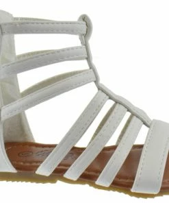 QQ Girls PIPER 65-1 Girls Strappy Gladiator Comfort Flat