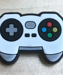White Game Controller Rubber Shoe Charms