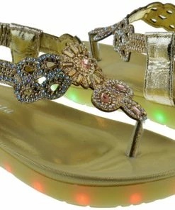 Lucita Girl's Sandals Brights3-34ks Girls Rhinestone Embellished Thong Sandal
