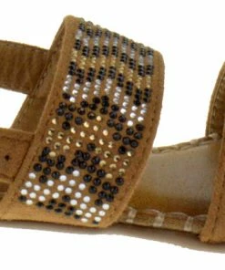 Link Proud 3k Little Girl's Double Band Rhinestone Sandals