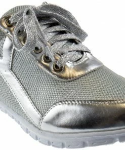 SBW Shoes Jet 01 Women's Silver Lace Up Sneaker