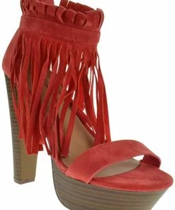 Breckelle's Bernice 03 Women's Platform Fringe High Heel