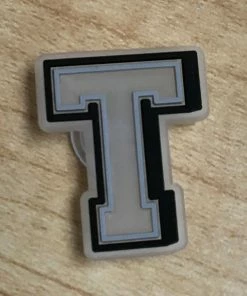 "T" Rubber Shoe Charms