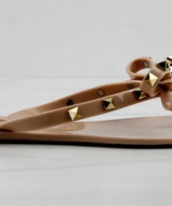 Forever Women's Jelly 12 Womens Stud Embellished Jelly Flip Flops