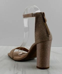 Top Moda Women's Alexis-1 Womens Opened Toe Heeled Single Strap Sandals