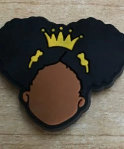 Girl W/ Crown Rubber Shoe Charms