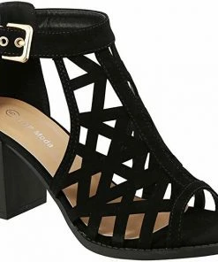 SBW Shoes Levin-27 Open Toe Chunky Heel Gladiator Sandal LIQUIDATIONS!