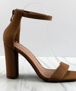 Top Moda Women's Alexis-1 Womens Opened Toe Heeled Single Strap Sandals