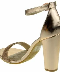Bamboo Frenzy-54s Womens Rhinestone Strap Heeled Sandal 5 Bamboo Frenzy-54s Womens Rhinestone Strap Heeled Sandal