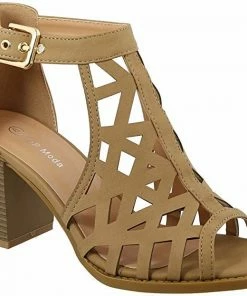 SBW Shoes Levin-27 Open Toe Chunky Heel Gladiator Sandal LIQUIDATIONS!