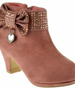 Bella Marie Graciela-6 Girls Heeled Zipper Ankle Boot