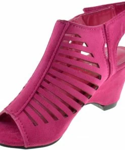 SHOE BARGAIN WAREHOUSE (WWW.SBWSHOES.COM) MQ 001KM Little Girl's Peep Toe Chunky Heeled Sandal LIQUIDATIONS!